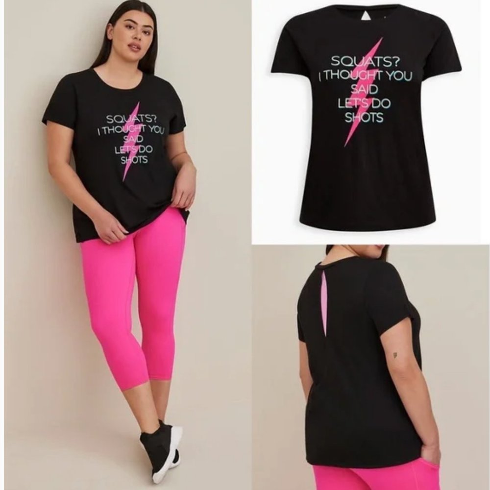 NWT Torrid Performance Open Back Short Sleeve Active Tee Size 5X (bin 1, 27)